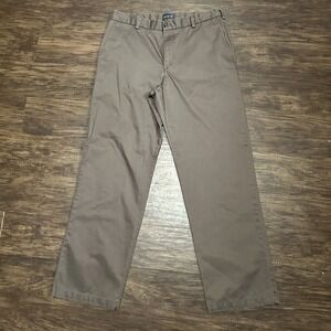 Izod Peated American Chino Pants Brown 100% Cotton Men's Size 36X34